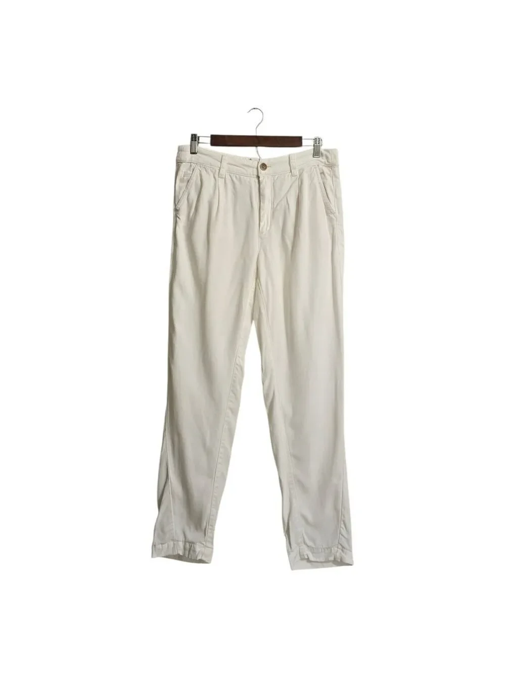 Anthropologie Scout Mid-Rise Pleated Tapered Ankle Pants Sz 28